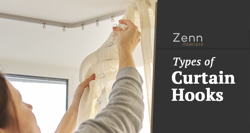 Types Of Curtain Hooks Zenn Interiors, Types Of Curtain Rod Holders